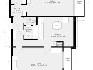 Pronájem bytu 2+1, Brno, Prokofjevova, 57 m2