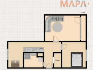 Prodej bytu 2+1, Chomutov, Kostnická, 56 m2