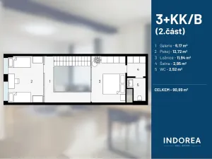 Pronájem bytu 3+kk, Praha, Kolbenova, 85 m2