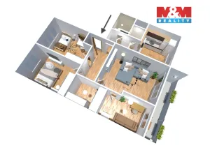 Prodej bytu 4+1, Most, Zdeňka Štěpánka, 72 m2