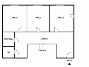 Prodej bytu 2+1, Zlín, U Trojáku, 62 m2