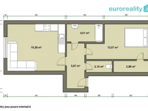 Prodej bytu 2+kk, Cheb, Vančurova, 48 m2