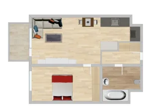 Pronájem bytu 2+kk, Praha - Třebonice, K metru, 52 m2