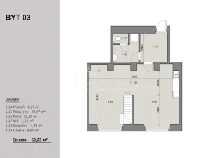 Prodej bytu 2+kk, Velvary, Chržínská, 48 m2