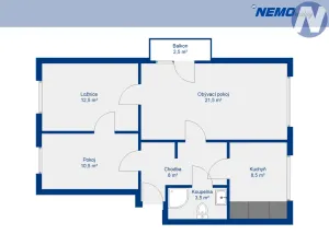 Prodej bytu 3+1, Strunkovice nad Blanicí, Protivecká, 66 m2