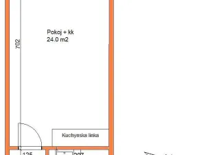 Pronájem bytu 1+kk, Pardubice - Zelené Předměstí, Jana Palacha, 30 m2