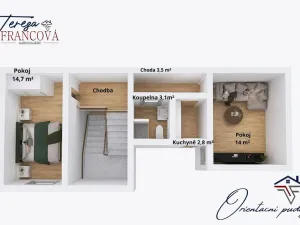 Pronájem bytu 2+1, Prostějov, Sádky, 38 m2