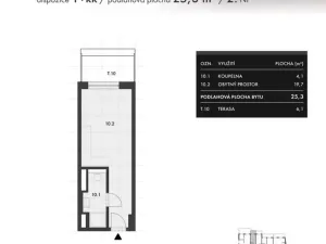 Prodej bytu 1+kk, Brno, Košuličova, 25 m2