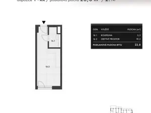 Prodej bytu 1+kk, Brno, Košuličova, 24 m2
