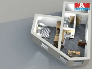 Pronájem bytu 2+kk, Kolín - Kolín II, Pražská, 42 m2