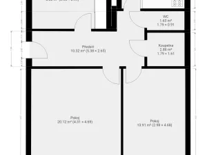 Pronájem bytu 3+1, Liberec, Hanychovská, 58 m2