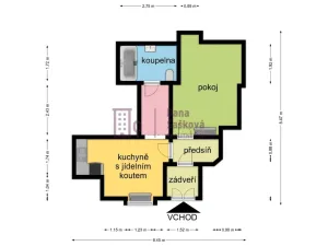 Pronájem bytu 1+1, Jindřichův Hradec - Jindřichův Hradec I, nám. Míru, 40 m2