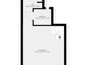 Pronájem bytu 2+kk, Praha - Libeň, Andrštova, 55 m2