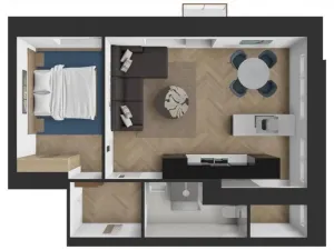 Pronájem bytu 2+kk, Brno, Renneská třída, 44 m2
