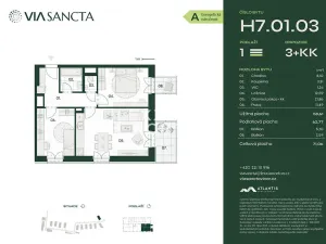 Prodej bytu 3+kk, Praha - Vinoř, Mladoboleslavská, 59 m2