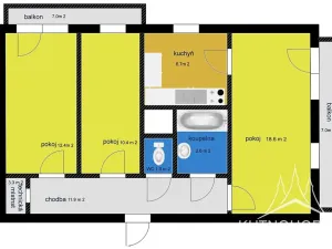 Prodej bytu 3+1, Kutná Hora, Družební, 67 m2