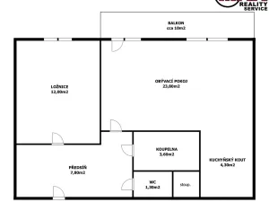 Pronájem bytu 2+kk, Praha - Stodůlky, Kodymova, 53 m2