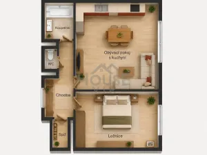 Prodej bytu 2+kk, Praha - Čakovice, Marty Krásové, 55 m2