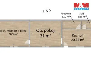 Prodej rodinného domu, Postoloprty - Strkovice, 180 m2