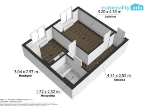 Prodej bytu 1+1, Ralsko - Kuřívody, 34 m2