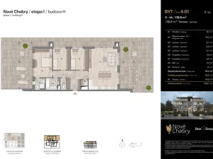 Prodej bytu 4+kk, Praha - Dolní Chabry, Pod hrází, 118 m2