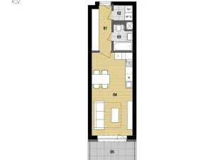 Pronájem bytu 1+kk, Chýně, Premonstrátů, 37 m2
