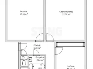 Prodej bytu 3+1, Nivnice, Sídliště, 73 m2