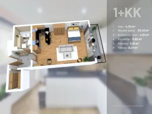 Prodej bytu 1+kk, Praha - Stodůlky, Symfonická, 48 m2