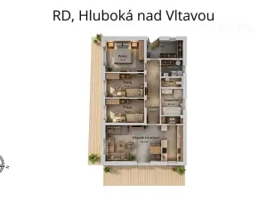 Prodej rodinného domu, Hluboká nad Vltavou, Rybova, 97 m2