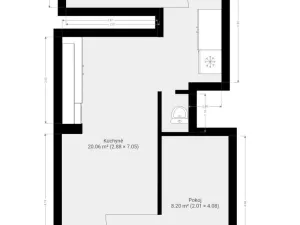 Pronájem bytu 2+kk, Brno - Královo Pole, Poděbradova, 45 m2