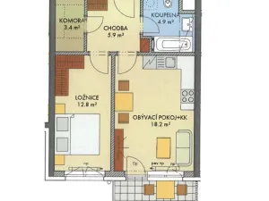 Prodej bytu 2+kk, Praha, Thomasova, 53 m2