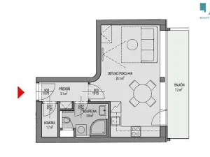 Pronájem bytu 1+kk, Brno, Rumiště, 38 m2