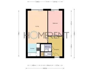 Pronájem bytu 2+kk, Odolena Voda, Pod Tvrzí, 43 m2