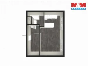 Pronájem bytu 1+kk, Opočno, Pohořská, 40 m2