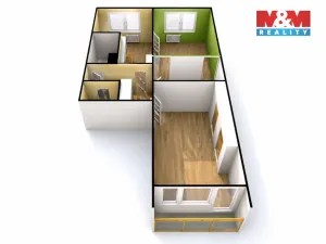 Prodej bytu 2+1, Děčín - Děčín XXVII-Březiny, Kosmonautů, 63 m2