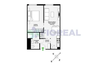 Prodej bytu 2+kk, Praha - Žižkov, Hartigova, 45 m2