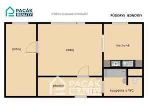 Prodej bytu 2+1, Lipník nad Bečvou, Zahradní, 45 m2
