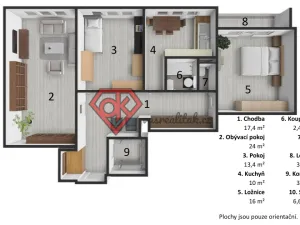 Prodej bytu 3+1, Česká Třebová, Jelenice, 97 m2