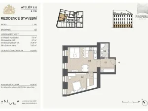 Pronájem bytu 2+kk, Brno, Stavební, 58 m2