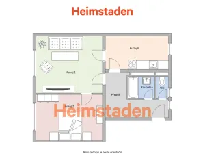 Pronájem bytu 2+1, Ostrava - Poruba, Čs. exilu, 55 m2