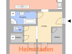 Pronájem bytu 3+kk, Ostrava - Poruba, Alšovo náměstí, 82 m2
