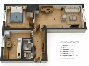 Prodej bytu 2+1, Praha - Strašnice, Kounická, 49 m2