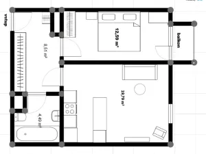 Pronájem bytu 2+kk, Praha - Holešovice, V závětří, 49 m2