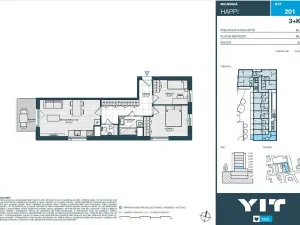 Pronájem bytu 3+kk, Praha - Horní Měcholupy, Milánská, 68 m2