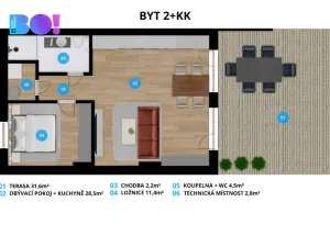 Prodej bytu 2+kk, Soběšovice, 80 m2