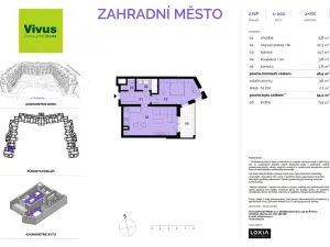 Prodej bytu 2+kk, Praha - Záběhlice, Želivecká, 54 m2
