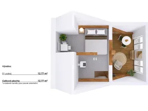 Prodej bytu 1+kk, Praha - Bohnice, V Zámcích, 35 m2
