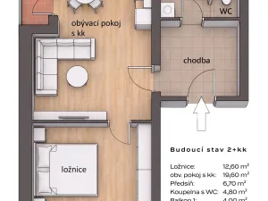 Prodej bytu 1+1, Brno - Černá Pole, Kladivova, 43 m2