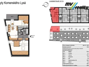 Pronájem bytu 2+kk, Lysá nad Labem, Komenského, 64 m2