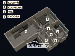 Prodej bytu 2+1, Fryšták - Horní Ves, Komenského, 65 m2